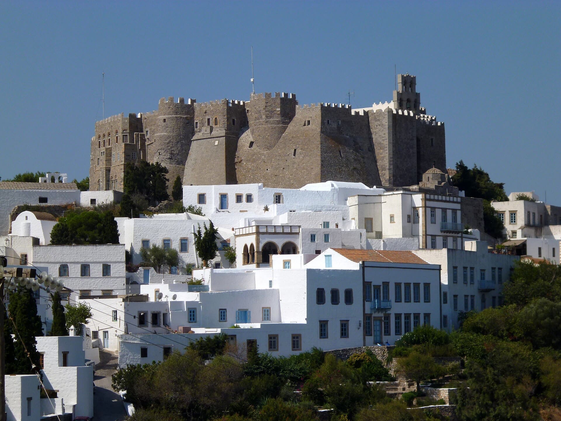 Chora von Patmos mit dem Kloster des Heiligen Johannes